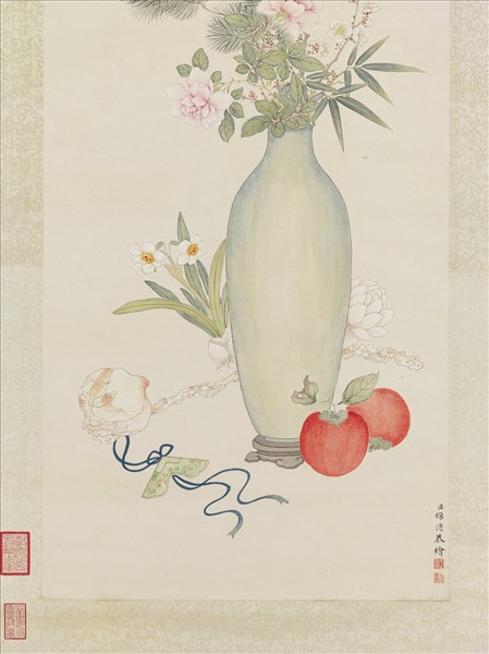 清綿億繪宜春呈瑞　軸