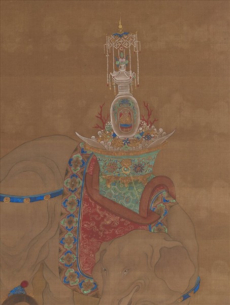 無款貢象圖　軸