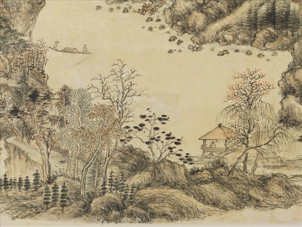 清董邦達畫山水高宗御題　軸