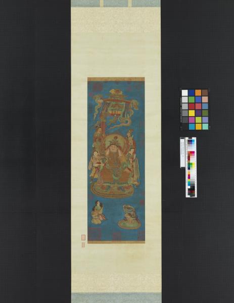 唐尉遲乙僧護國天王像　軸