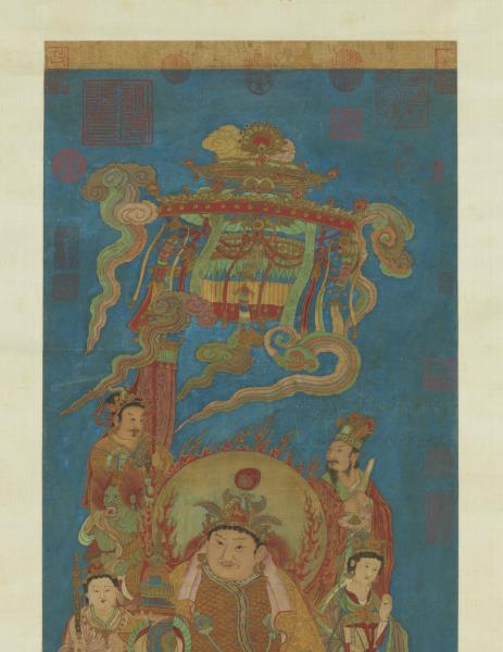 唐尉遲乙僧護國天王像　軸