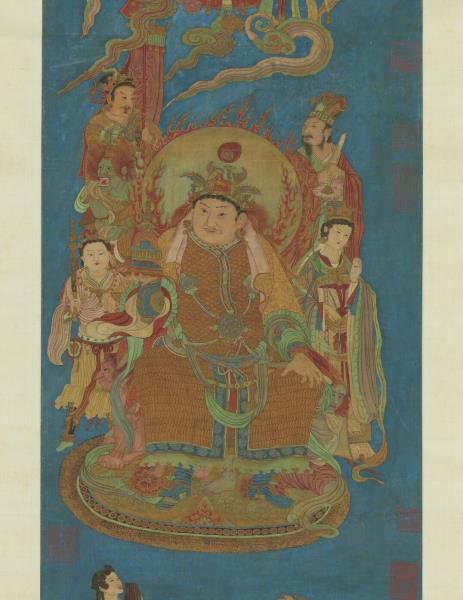 唐尉遲乙僧護國天王像　軸