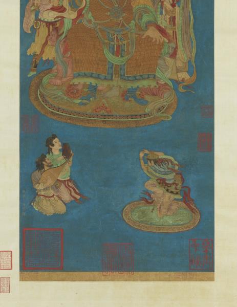 唐尉遲乙僧護國天王像　軸