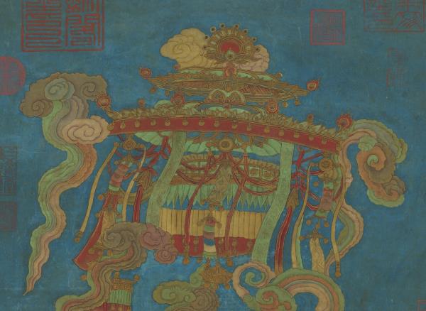 唐尉遲乙僧護國天王像　軸