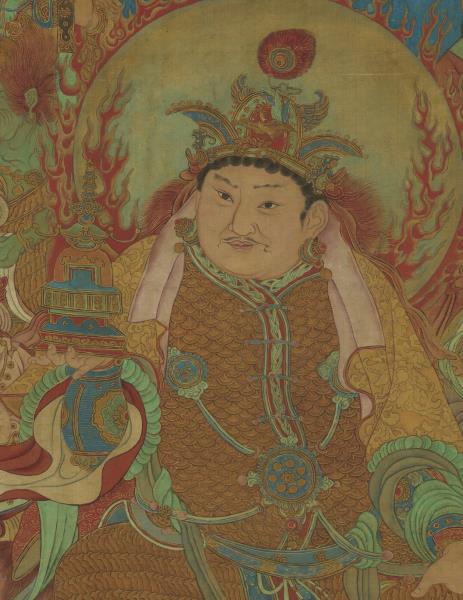 唐尉遲乙僧護國天王像　軸