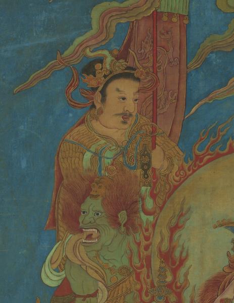 唐尉遲乙僧護國天王像　軸