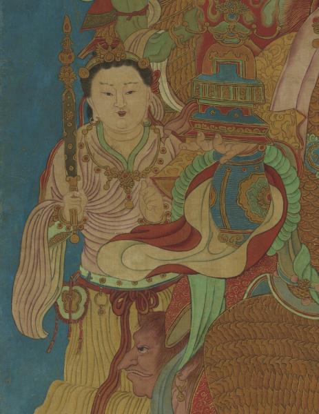 唐尉遲乙僧護國天王像　軸