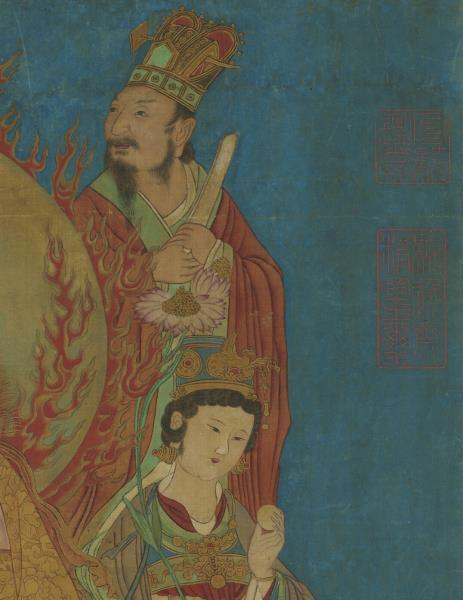 唐尉遲乙僧護國天王像　軸