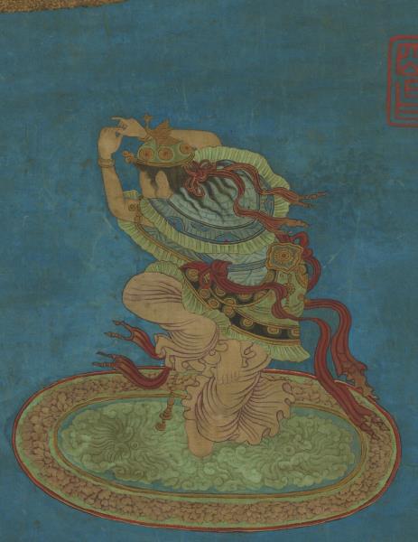 唐尉遲乙僧護國天王像　軸