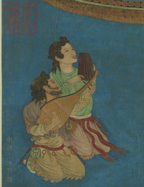 唐尉遲乙僧護國天王像　軸