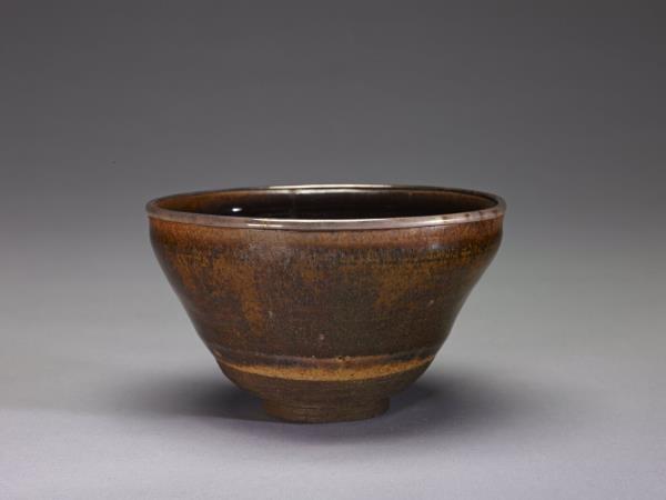 元 茶洋窯 醬釉茶盞