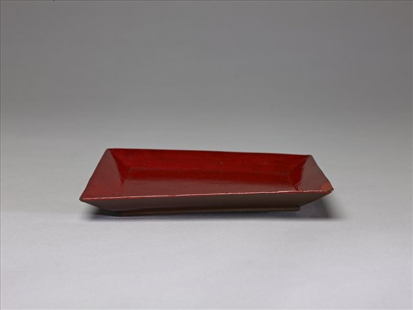 日本 江戶時代 朱漆方盤