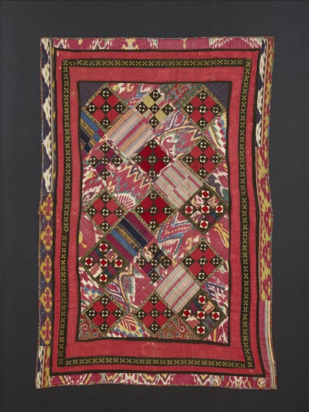 烏茲別克 多彩幾何紋拼布掛飾