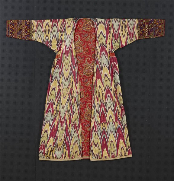 烏茲別克 多彩幾何紋伊卡婦女外袍