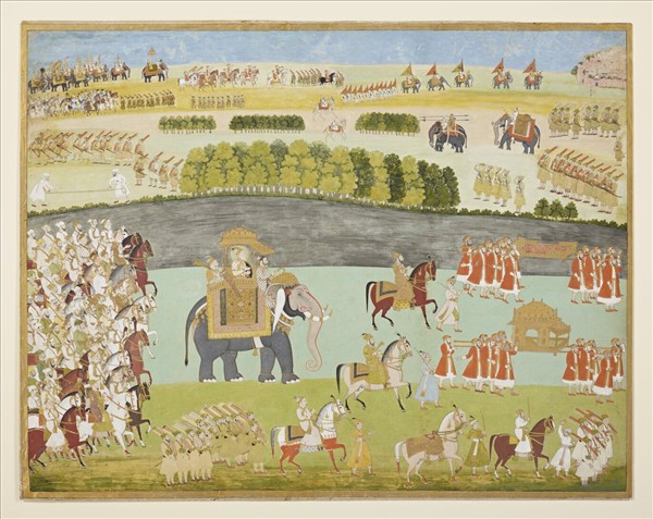印度18世紀後半蒙兀兒皇室出巡圖