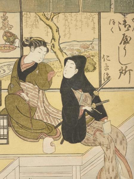 日本江戶時代鈴木春信淺草的晴嵐