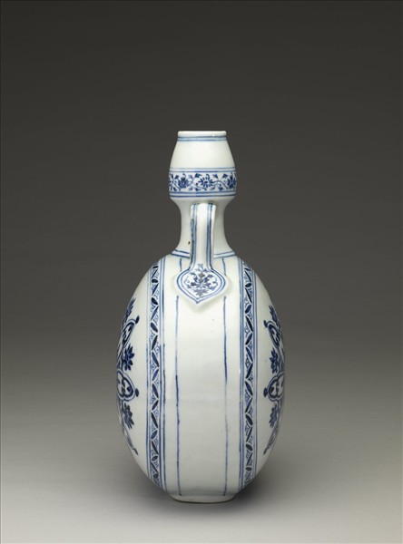 青花寶相花紋扁壺