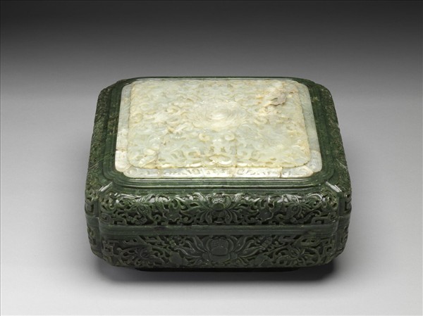 玉番蓮紋盒