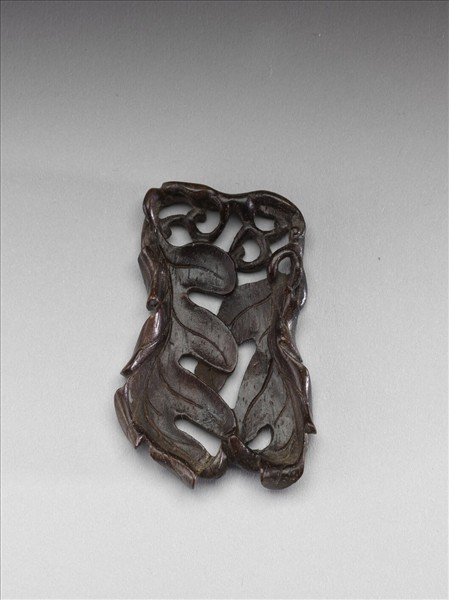 沉香木雕雙扁豆