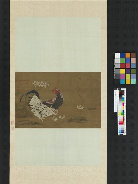 明人畫雞　軸