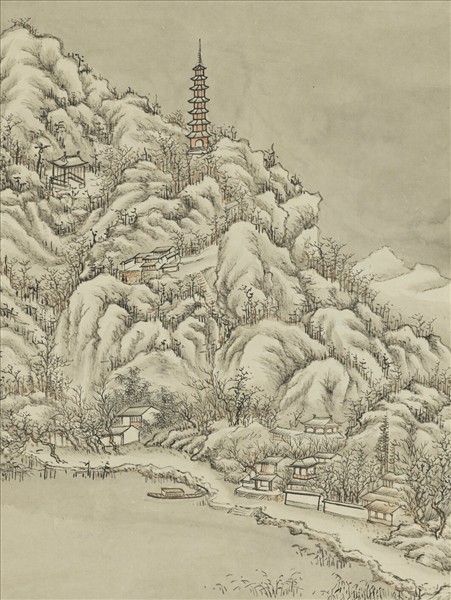 清董邦達斷橋殘雪御題　軸