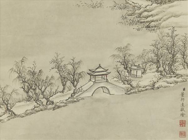 清董邦達斷橋殘雪御題　軸