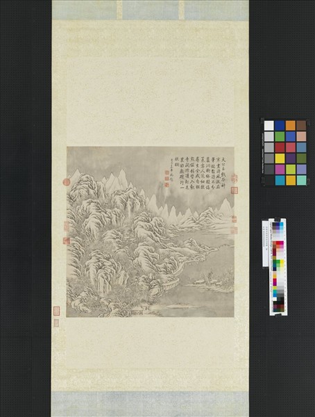 清董邦達雪景高宗御題　軸