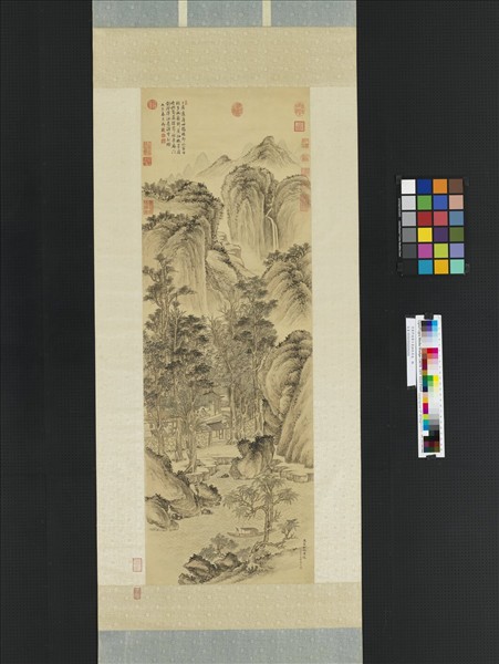 清董邦達摹王蒙幽林清逸　軸