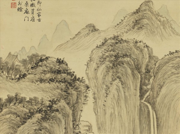 清董邦達摹王蒙幽林清逸　軸