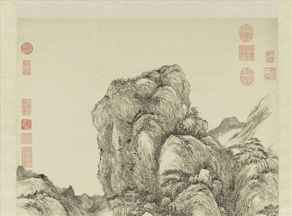 清董邦達倣王蒙萬疊芙蓉　軸