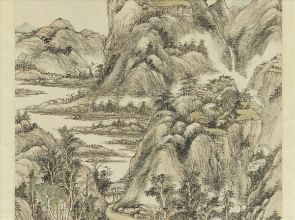 清董邦達倣陸廣雲壑幽深　軸