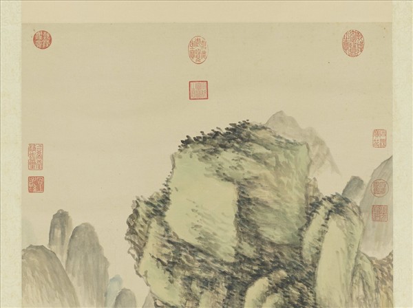 清董邦達倣陸廣楓林晴靄　軸