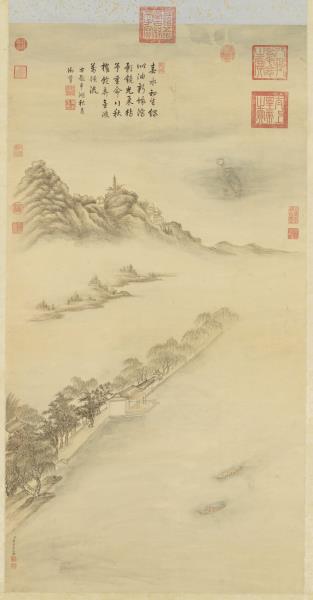 清董邦達平湖秋月　軸