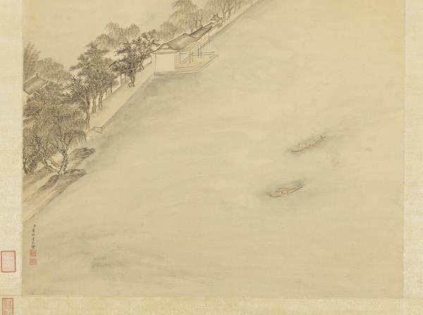 清董邦達平湖秋月　軸