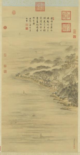 清董邦達三潭印月　軸