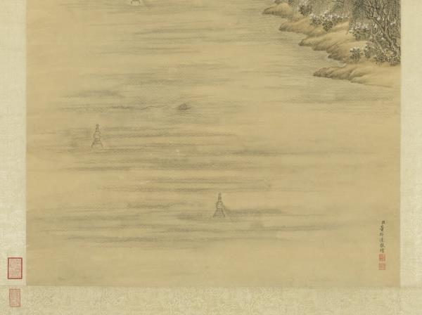 清董邦達三潭印月　軸