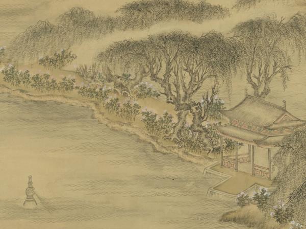 清董邦達三潭印月　軸