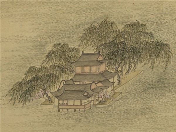 清董邦達蘇堤春曉　軸