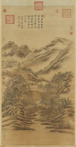 清董邦達南屏晚鐘　軸