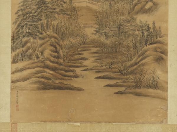 清董邦達南屏晚鐘　軸