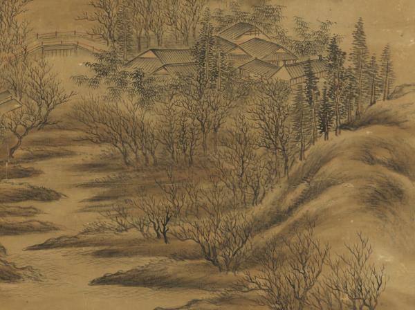 清董邦達南屏晚鐘　軸