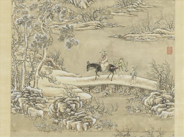 清董邦達灞橋覓句　軸