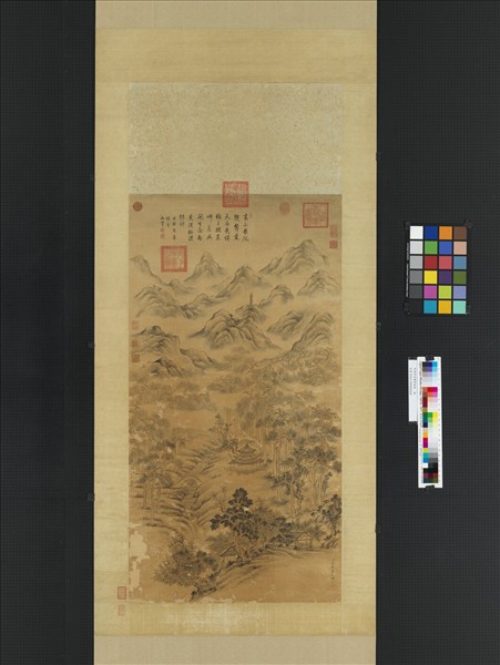 清董邦達雙峰插雲　軸