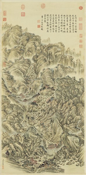 清董邦達居庸疊翠圖　軸