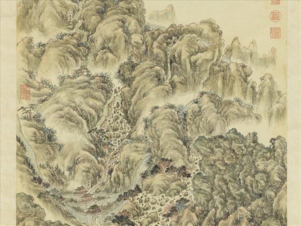 清董邦達居庸疊翠圖　軸