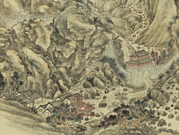 清董邦達居庸疊翠圖　軸