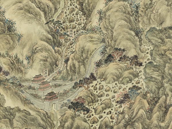 清董邦達居庸疊翠圖　軸