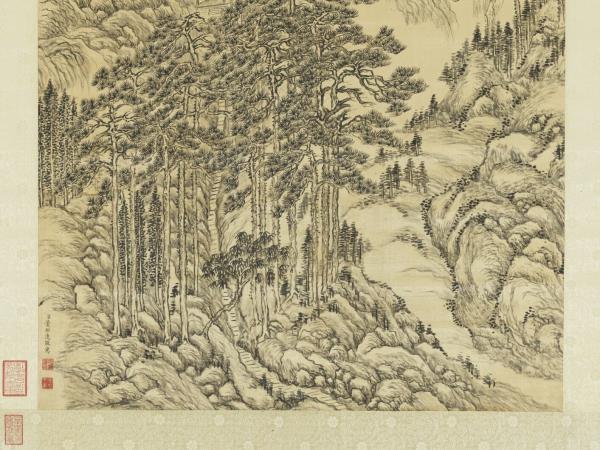 清董邦達靈岩積翠圖　軸