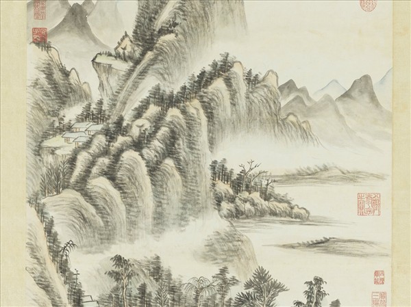 清董邦達浮嵐暖翠圖　軸