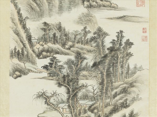 清董邦達浮嵐暖翠圖　軸